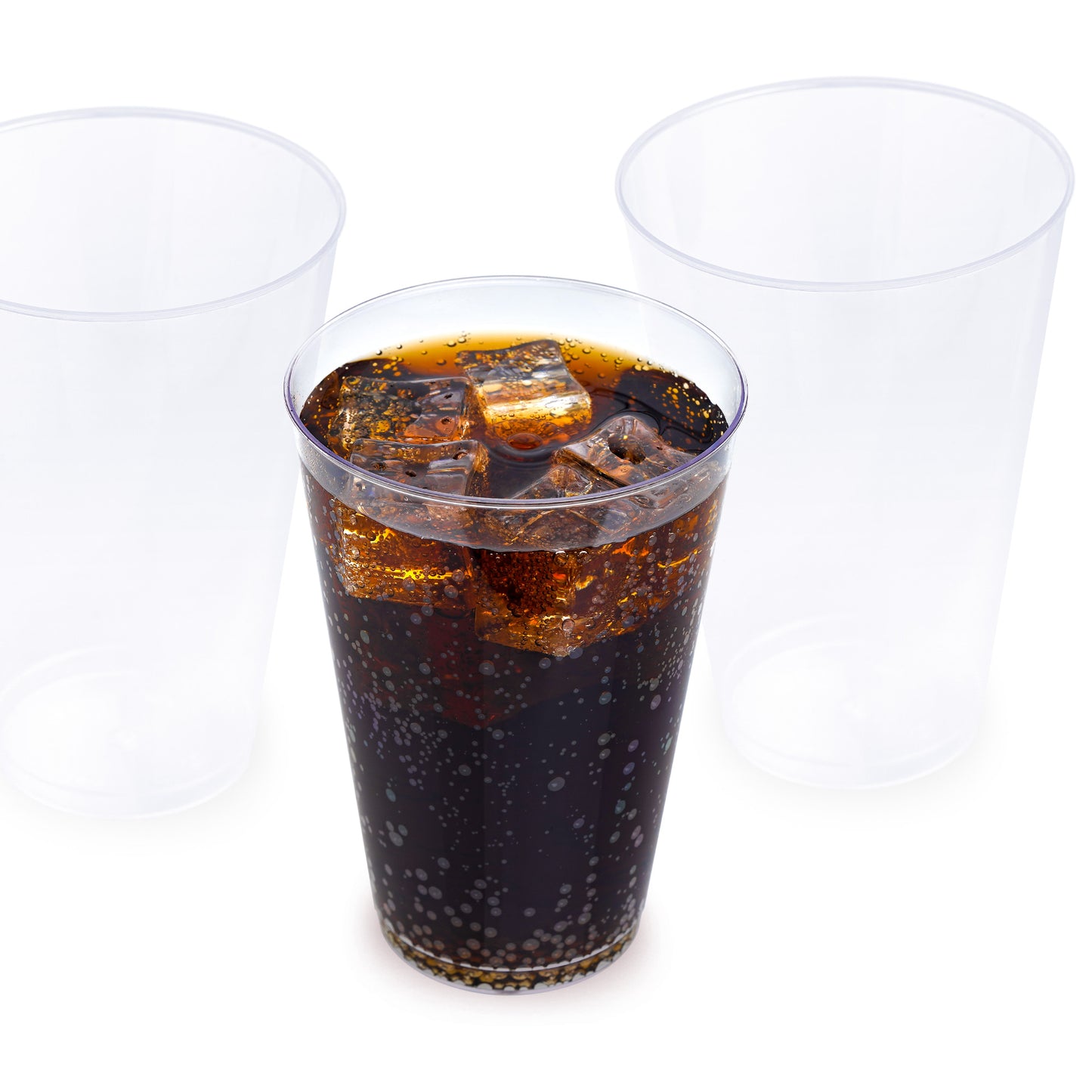 40-Pack 14 oz Clear Plastic Cups - Great for Large Beverages and Cold Drinks