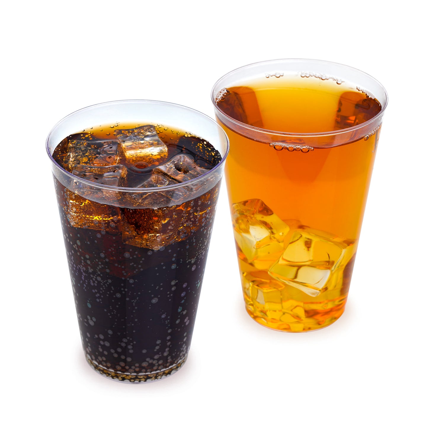 40-Pack 16 oz Clear Plastic Cups - Ideal for Large Cold Beverages and Iced Drinks