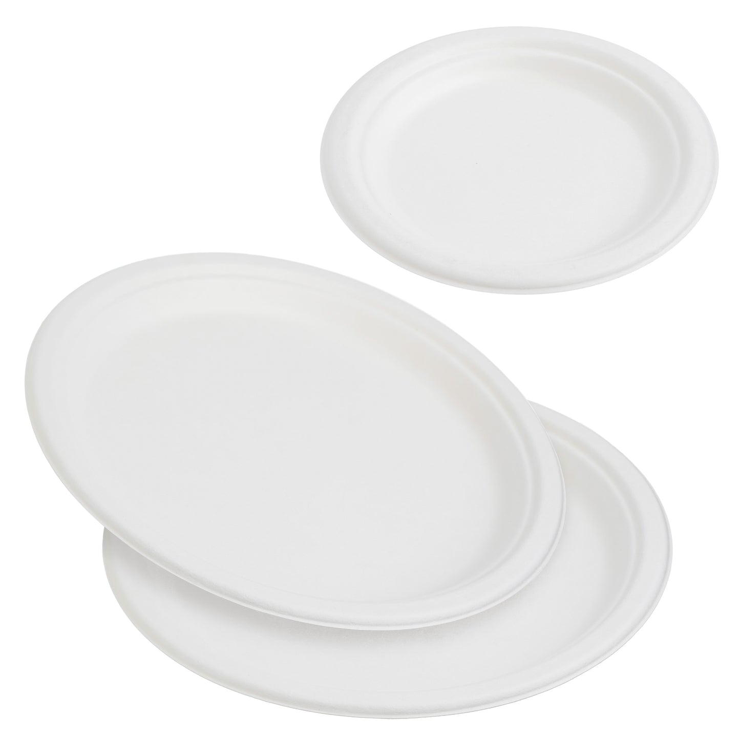 125-Piece Eco-Friendly Party Set - Bagasse Plates & CPLA Cutlery