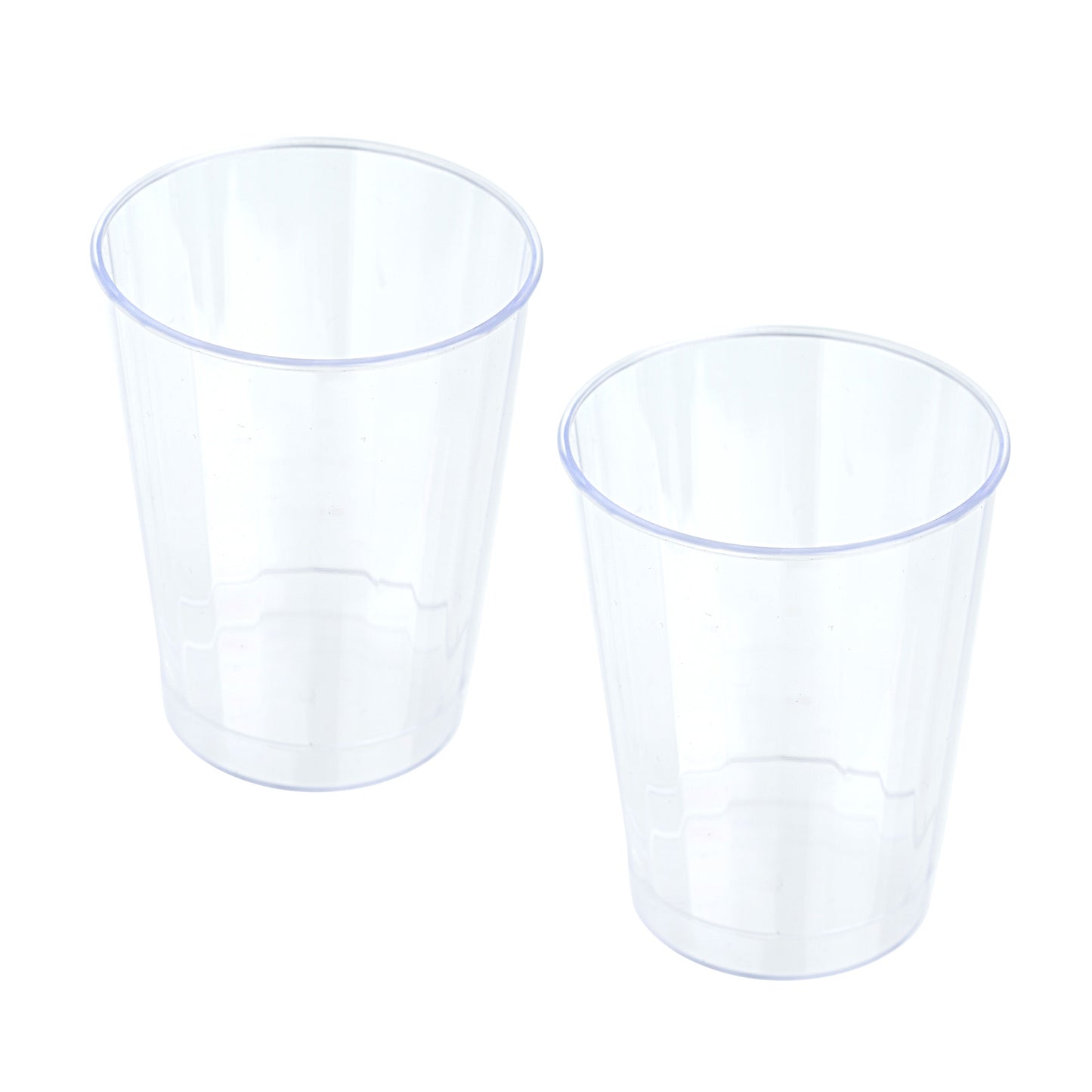 40-Pack 10 oz Heavy-Duty Fluted Clear Plastic Cups
