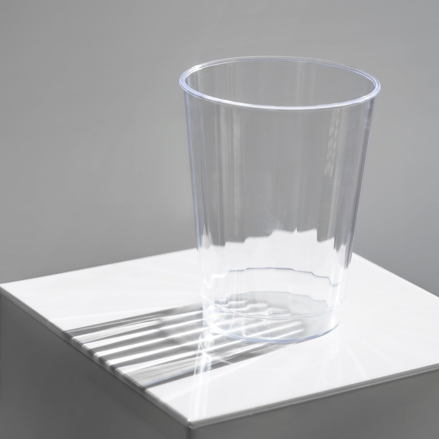 40-Pack 10 oz Heavy-Duty Fluted Clear Plastic Cups