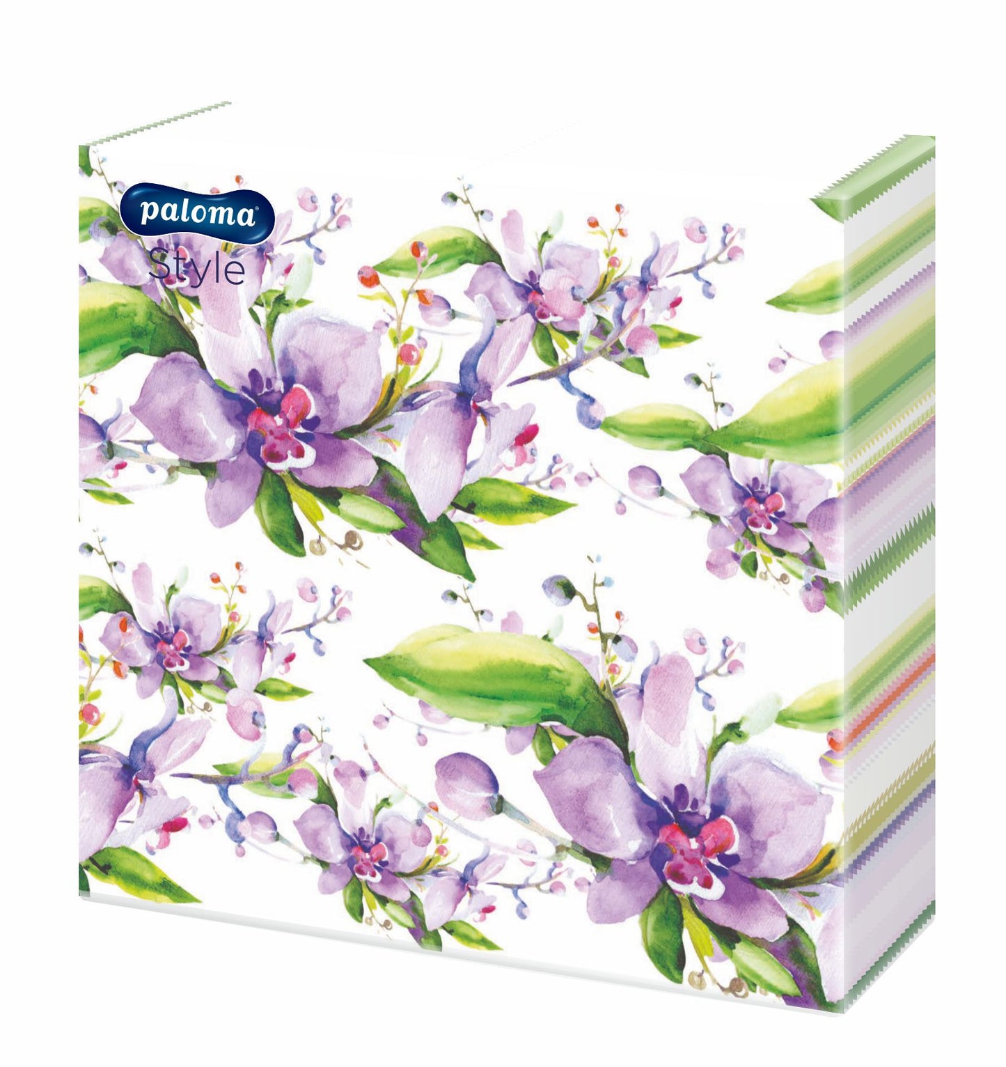 20 Pack Lavender Orchid Design 3-Ply Paper Napkins (33x33 cm)