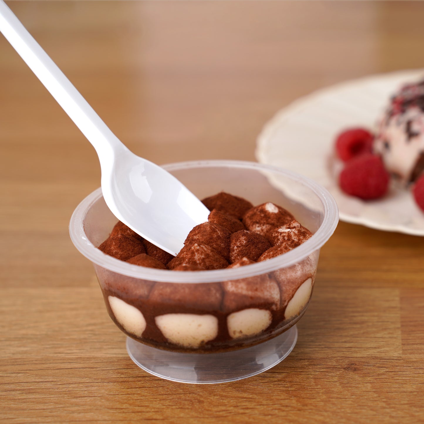 50-Pack White Plastic Spoons - Durable and Reusable