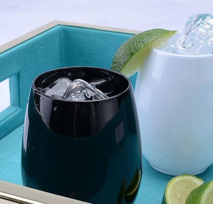 6-Pack 12 oz Shatterproof Plastic Goblets - Available in White or Black