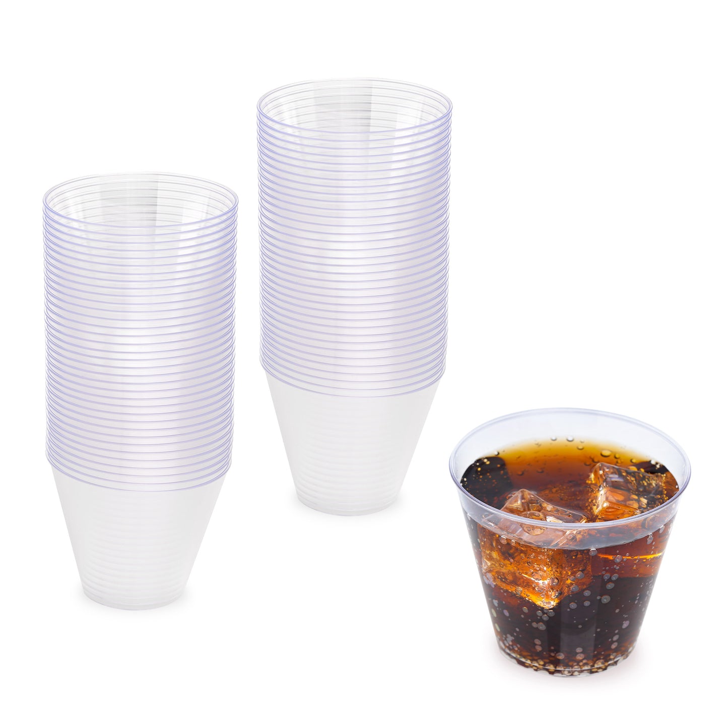50-Pack 5 oz Clear Plastic Dessert Cups - Perfect for Serving Desserts and Appetizers
