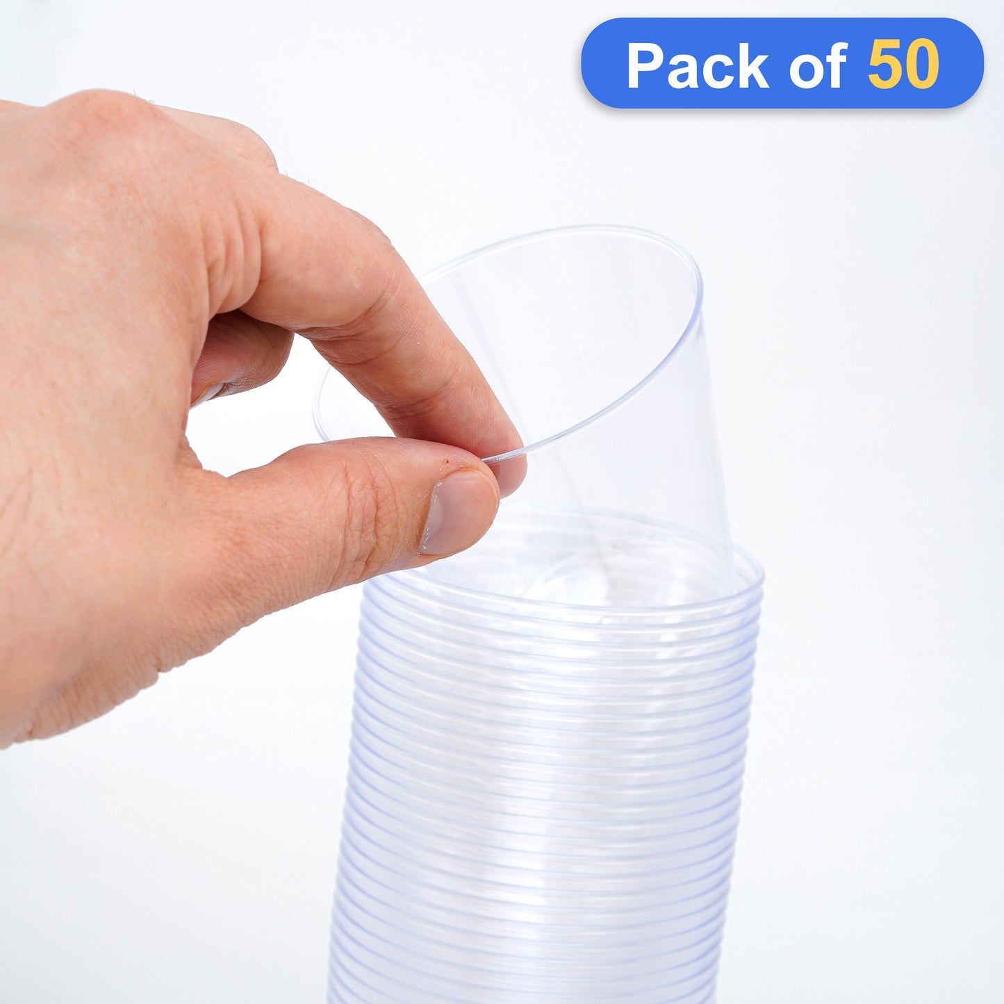50-Pack 5 oz Clear Plastic Dessert Cups - Perfect for Serving Desserts and Appetizers
