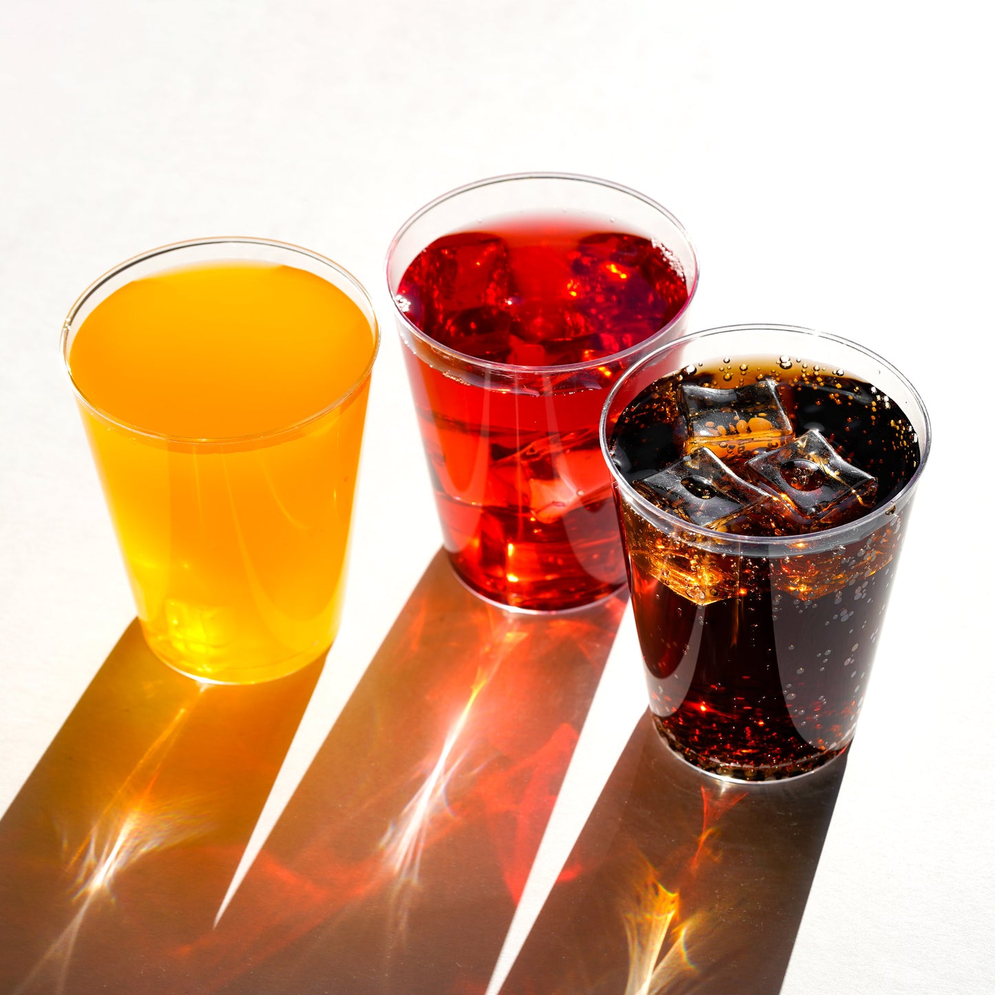 20-Pack 8 oz Clear Plastic Cups - Ideal for Cold Beverages and Smoothies