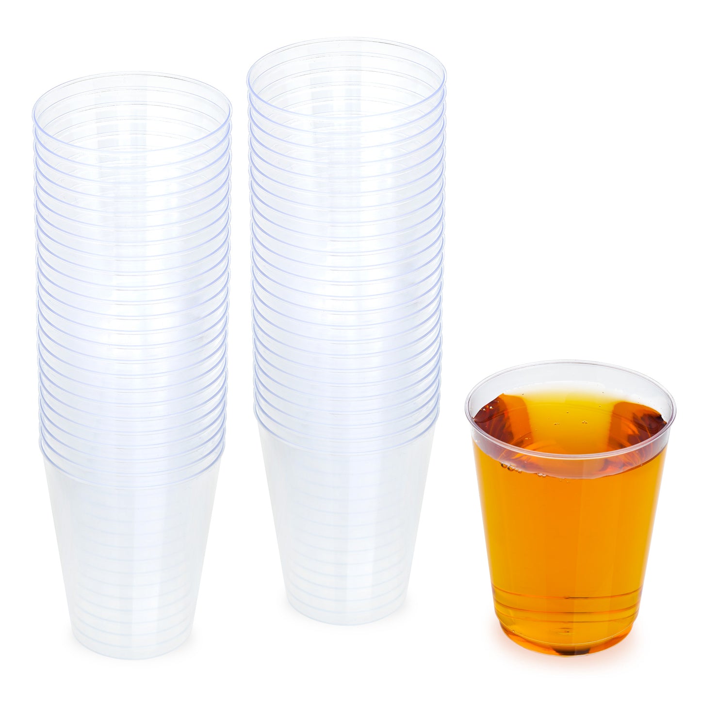 50-Pack 10 oz Clear Plastic Cups - Perfect for Beverages and Cocktails
