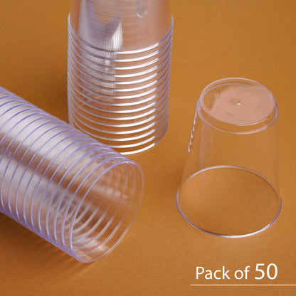 50-Pack 10 oz Clear Plastic Cups - Perfect for Beverages and Cocktails