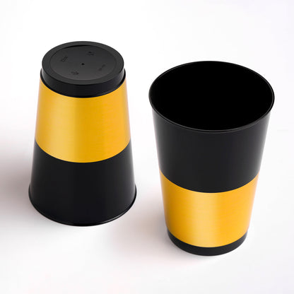 40-Pack 12 oz Black and Gold Plastic Cups