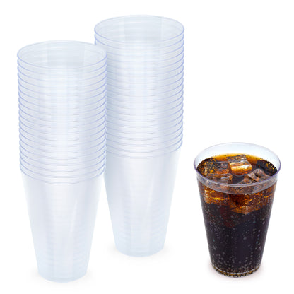 40-Pack 14 oz Clear Plastic Cups - Great for Large Beverages and Cold Drinks