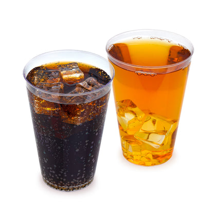 40-Pack 16 oz Clear Plastic Cups - Ideal for Large Cold Beverages and Iced Drinks