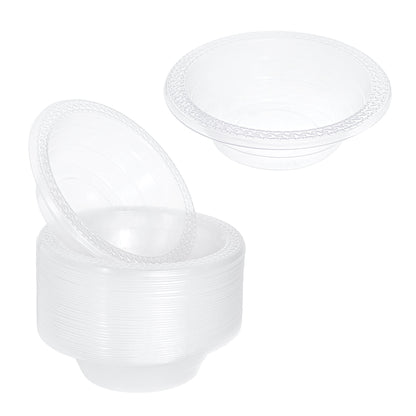 40 Pack 5 oz Lightweight Plastic Dessert Party Bowls