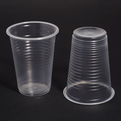 100 Pack 7 oz (200 ml) Clear Plastic Cups – BPA-Free, Sturdy, Ideal for Parties and Beverages