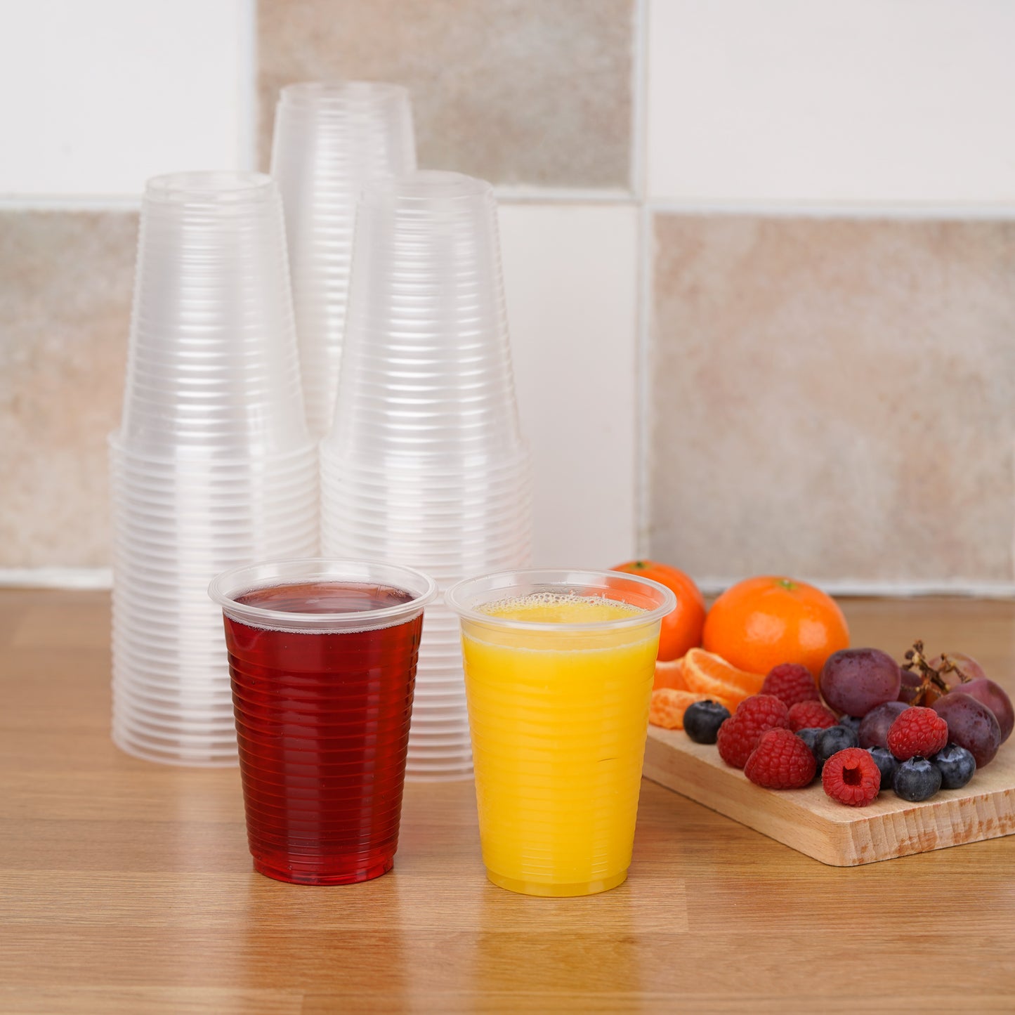 100 Pack 7 oz (200 ml) Clear Plastic Cups – BPA-Free, Sturdy, Ideal for Parties and Beverages