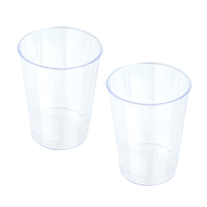 40-Pack 10 oz Heavy-Duty Fluted Clear Plastic Cups