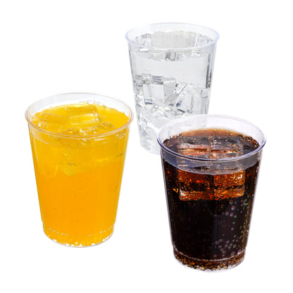 40-Pack 10 oz Heavy-Duty Fluted Clear Plastic Cups