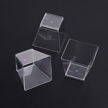 40 Pack, 2 oz Mini Dessert Cups Elegant Square Serving Cups