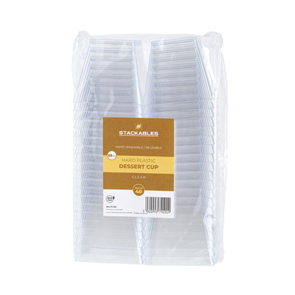 40 Pack, 2 oz Mini Dessert Cups Elegant Square Serving Cups
