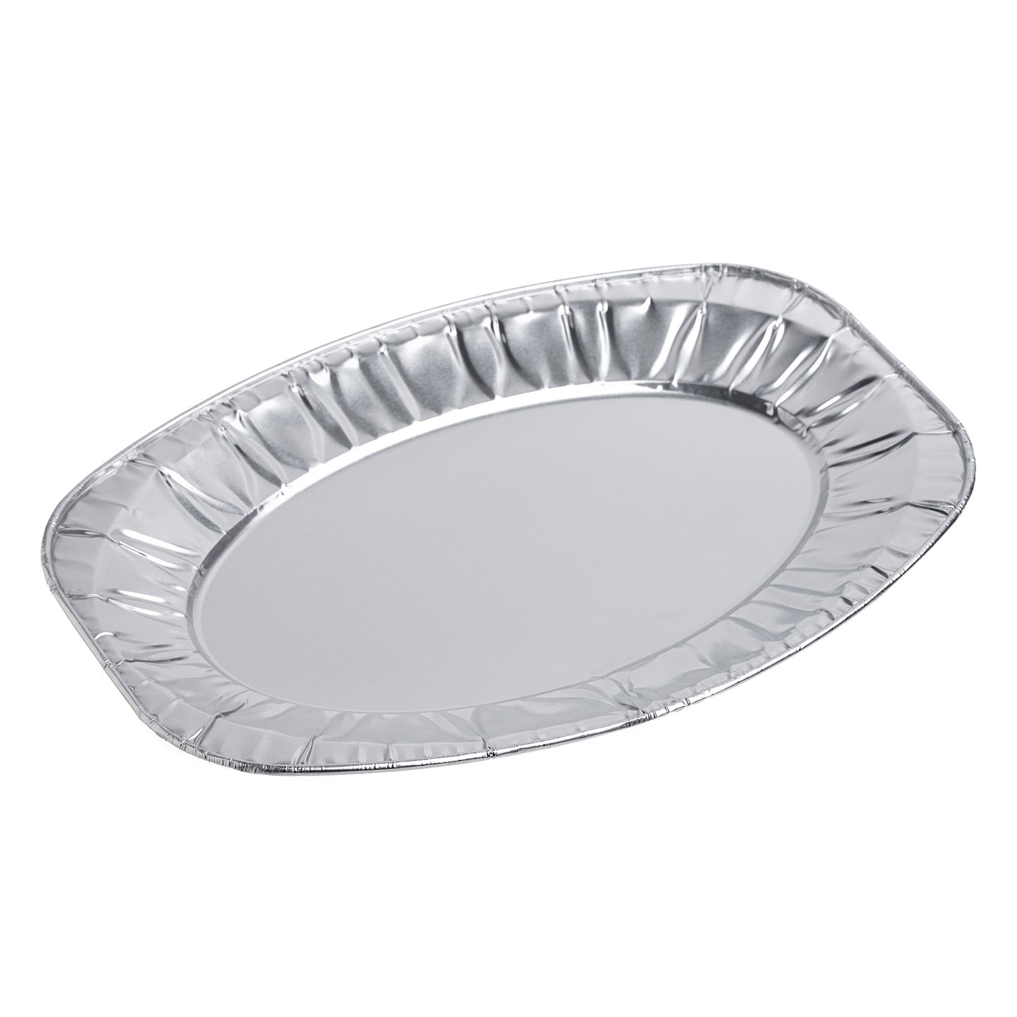15 Pack Aluminum Oval Platter Trays - 35x24 cm Catering Serveware
