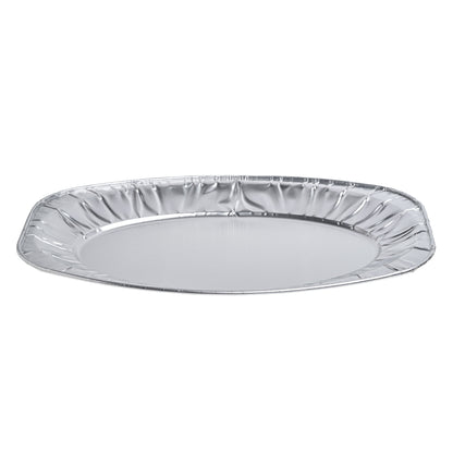 15 Pack Aluminum Oval Platter Trays - 35x24 cm Catering Serveware