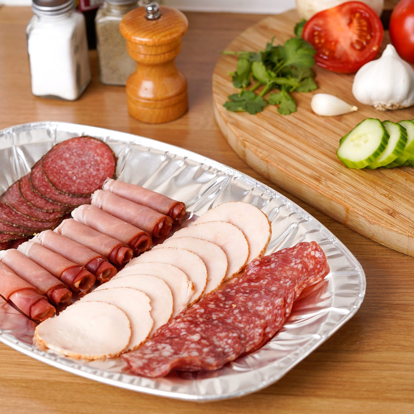 15 Pack Aluminum Oval Platter Trays - 35x24 cm Catering Serveware